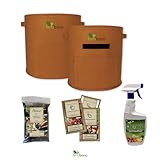 FERTIBONO Huerto Urbano, Huerto Urbano terraza y Exterior. Seguros para niños y Adultos, Sin Maderas Podridas, Ni Clavos Oxidados