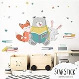 Vinilos infantiles - Animales leyendo - T0- Basico