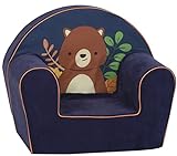 KNORRTOYS.COM Knorr Toys 68379 Sillón Infantil Happy Bear, Espuma, Azul Oscuro